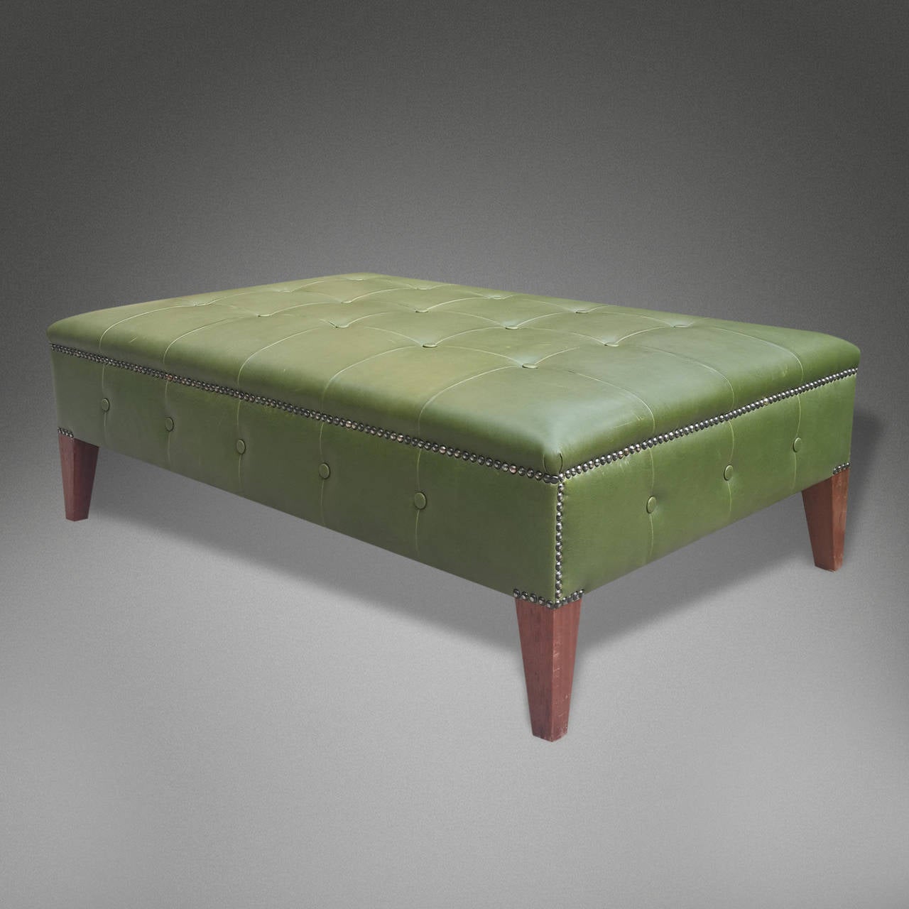 Moroccan Leather Ottoman