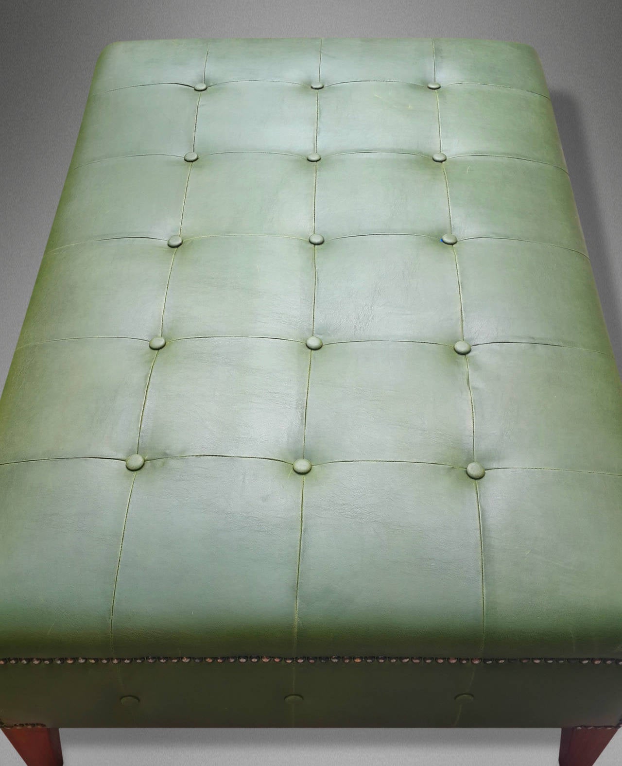 Moroccan Leather Ottoman For Sale 1