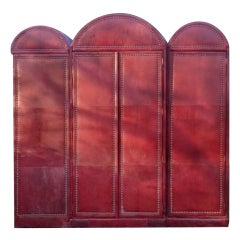 Large Wardrobe in Morocco Red Leather