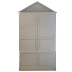 Large White Painted Pine Kitchen Cabinet