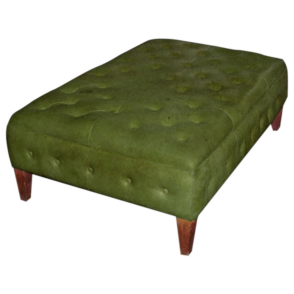 Moroccan Leather Ottoman For Sale