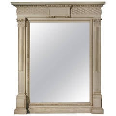 Neoclassical Architectural Overmantel Mirror