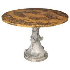 A Fine Sienna Yellow Marble Centre Table