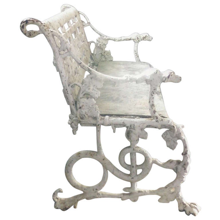 An Extremely Fine Quality Cast Iron Garden Bench at 1stdibs
