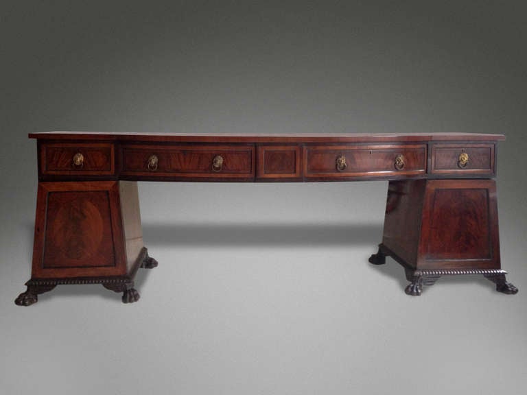 British An Exceptionally Large Regency Sideboard  For Sale
