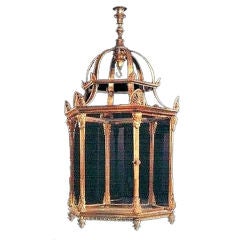 Antique A Contemporary Copy Of A Regency Gilt Bronze Hanging Lantern