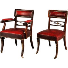 A Set Of 7 Mahogany Dining Chairs