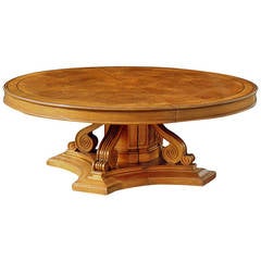 Oak Extending Circular Dining Table