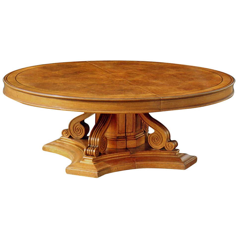 Oak Extending Circular Dining Table For Sale