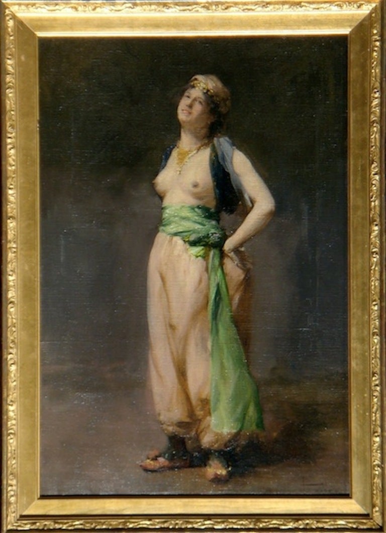 An Signed Oil on Canvas “Dancing Girl by F. Torrome
