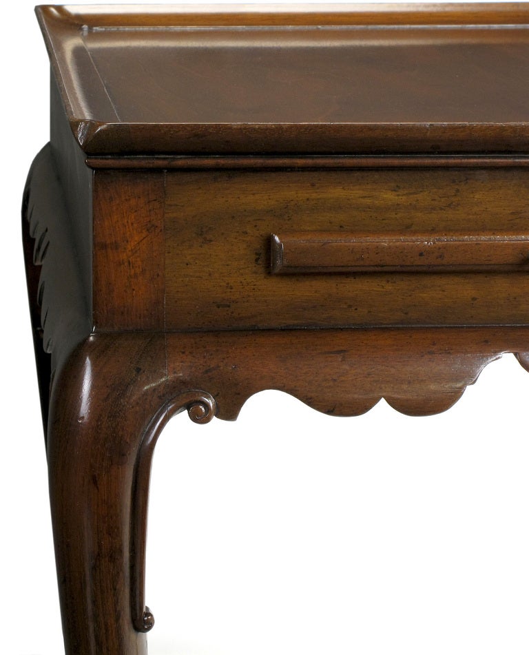 Mid-20th Century Kittinger Walnut Regency Side Table with Pull Out Writing Surfaces For Sale