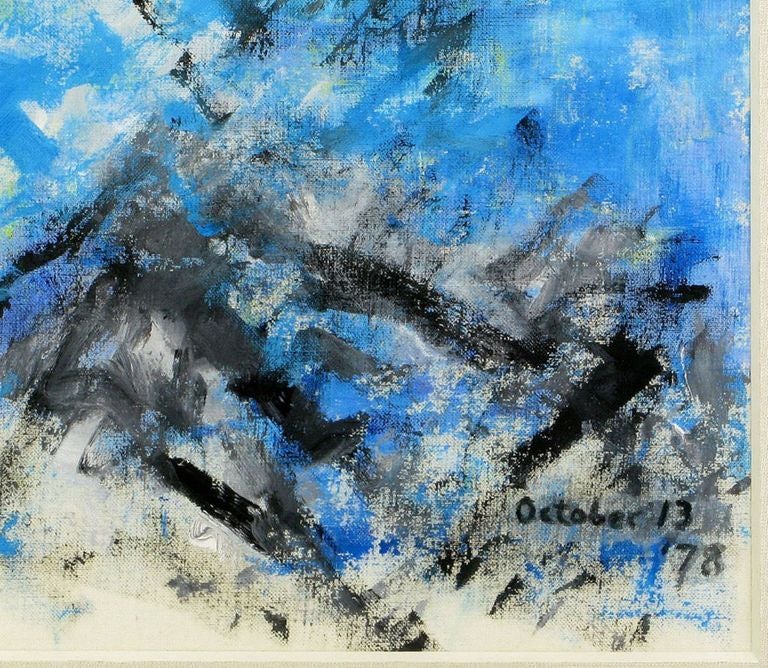Abstraktes Acryl auf Leinwand in Primärfarbe, intensive Farben (amerikanisch) im Angebot