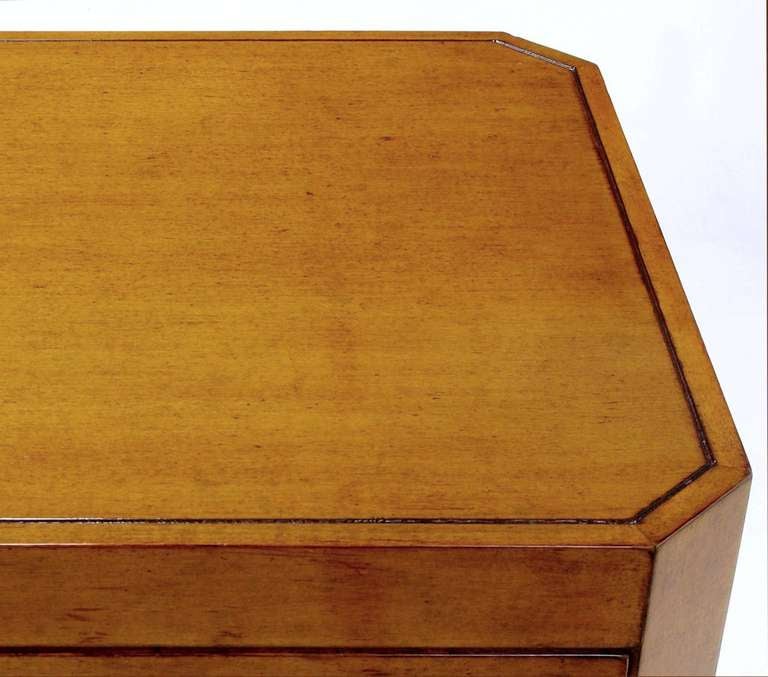 Nancy Corzine Glazed Maple X-Based Art Moderne Console Sideboard 4