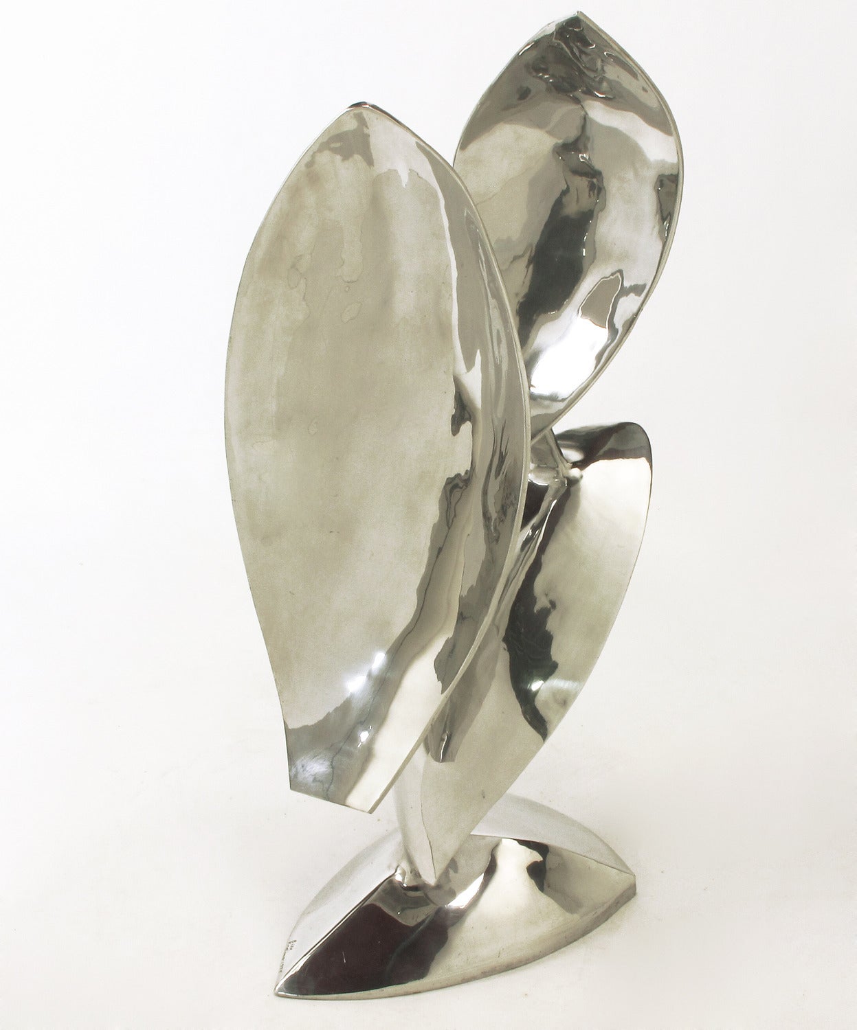 polished aluminium sculpture