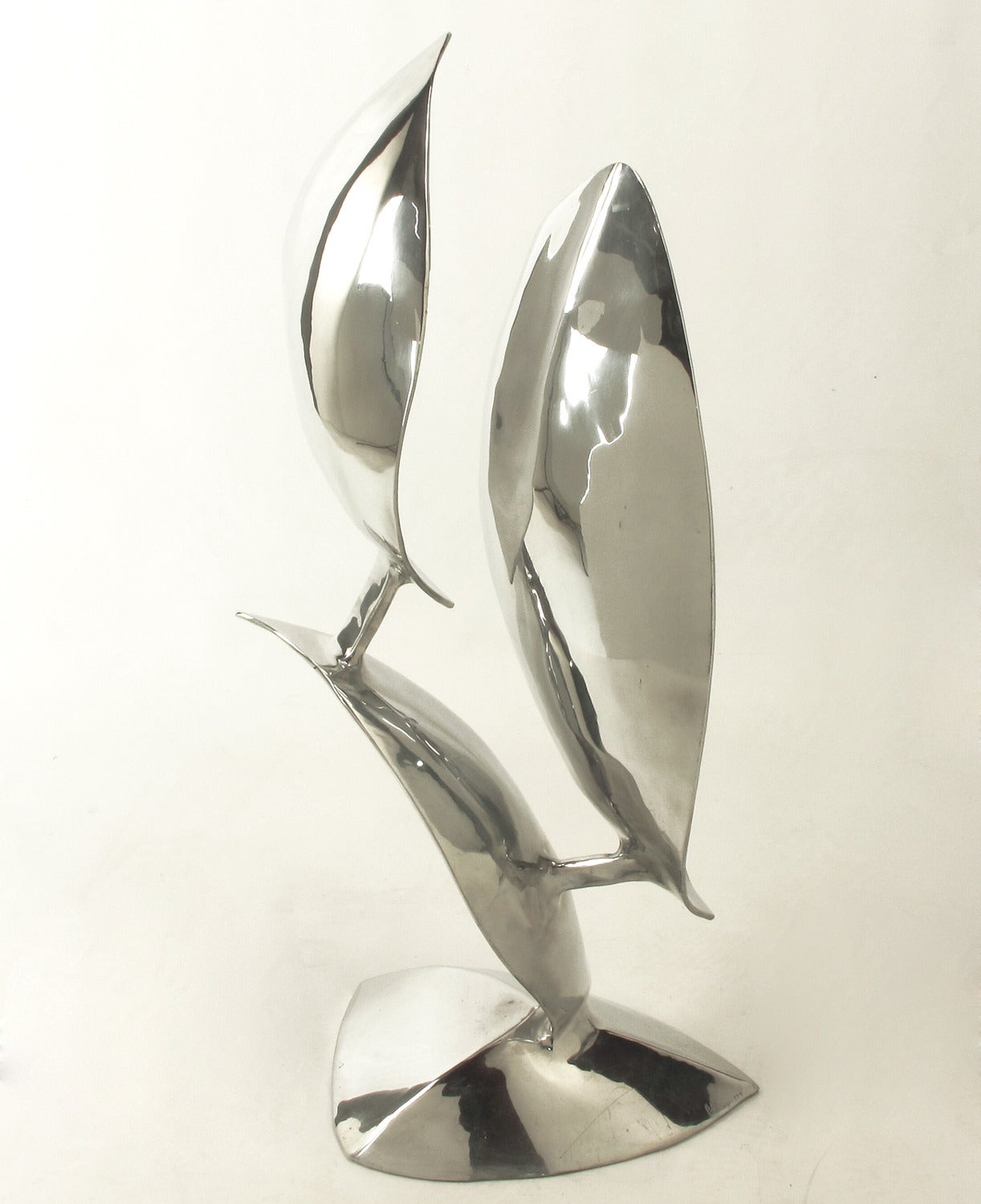 American Abstract Organic Polished Aluminum Sculpture by Bill Keating For Sale