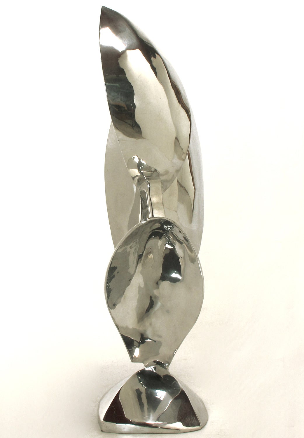 Abstract Organic Polished Aluminum Sculpture by Bill Keating In Good Condition For Sale In Chicago, IL