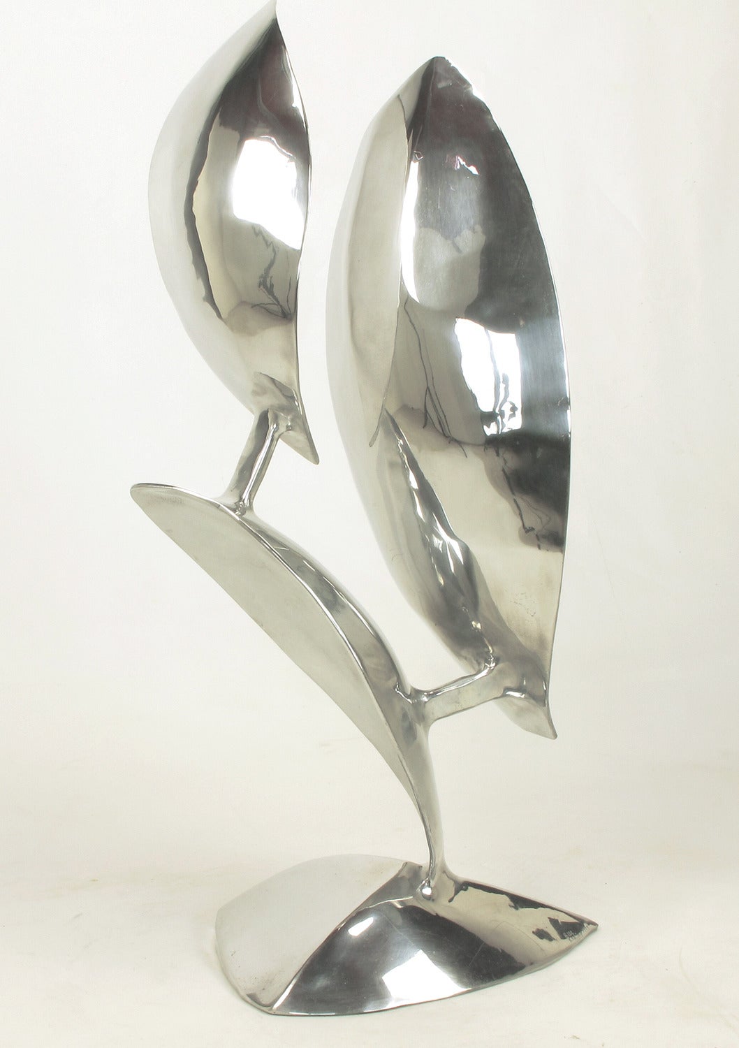Américain Sculpture abstraite en aluminium poli organique de Bill Keating en vente