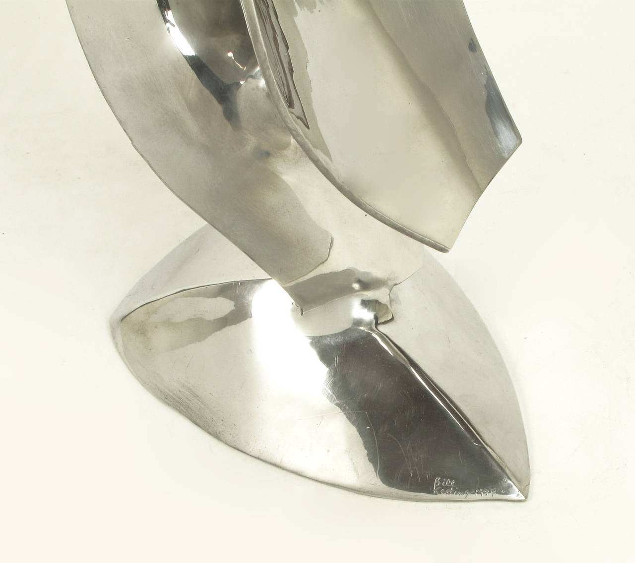 Sculpture abstraite en aluminium poli organique de Bill Keating en vente 2