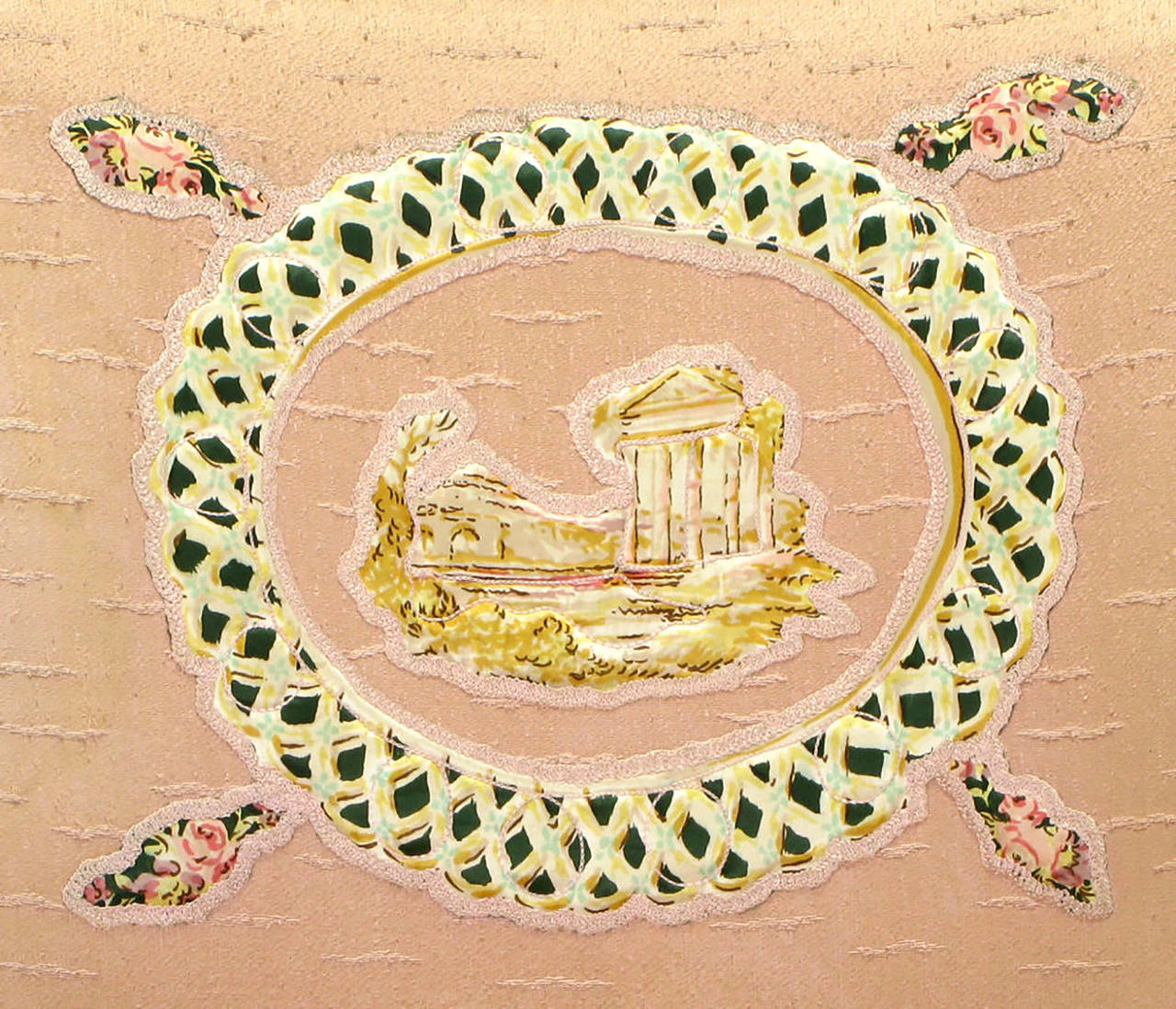 Poltrona Regency italiana degli anni '40 con rivestimento in seta trapuntata in vendita 1