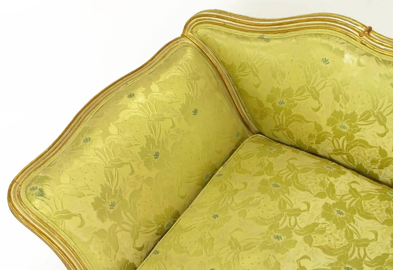 Stunning Painted and Parcel-Gilt Italian Sofa For Sale 4