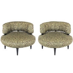Pair 1940sArt Deco Lounge Chairs By Carson Pirie Scott