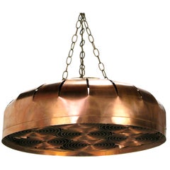 Studio Design Copper Concentric Circles Hanging Light Fixture