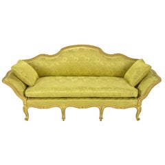 Stunning Painted and Parcel-Gilt Italian Sofa