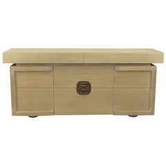 Driftwood Mahogany Eight-Drawer Chest in the Style of James Mont