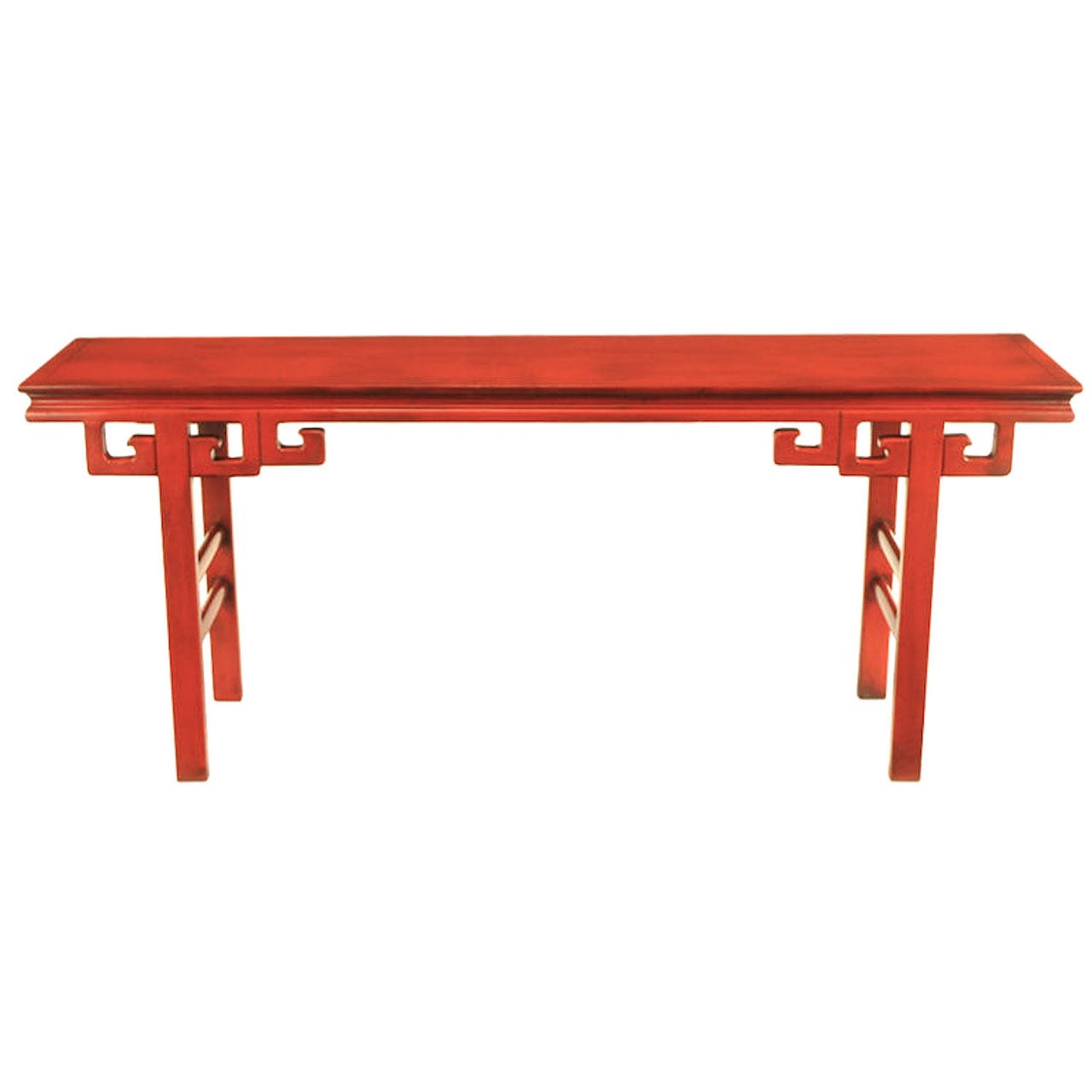 Circa 1950s Chinese Altar Table In Cinnabar Lacquer For Sale