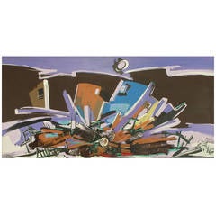Harold A. Laynor Mixed-Media on Canvas, Titled "Implosion" 12