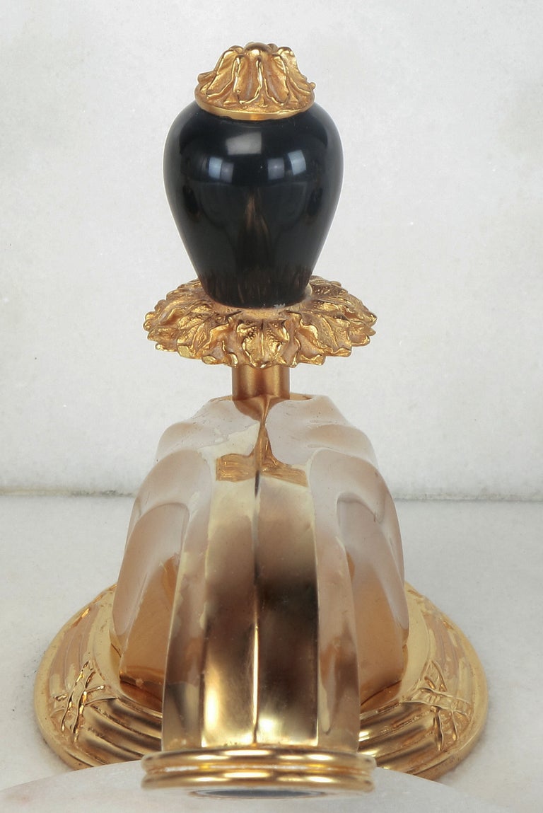 Sherle Wagner Gold Plated Bronze & Onyx Faucet Set 2