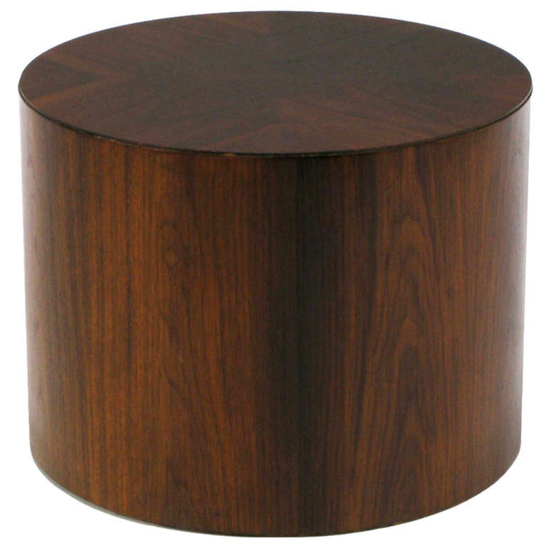 Cylinder drum accent table shop