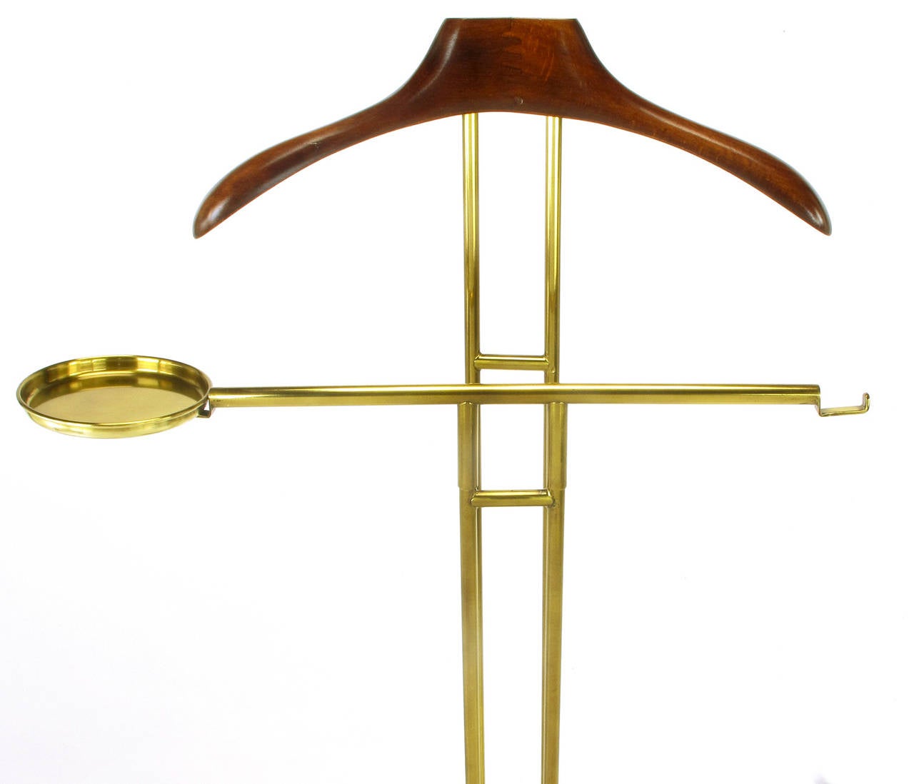 Italian Brass and Mahogany Art Deco Valet 2