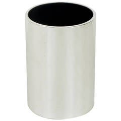 Dado Industrial Design S.P.A Italian Chromed Heavy Steel Cylinder Vase 9