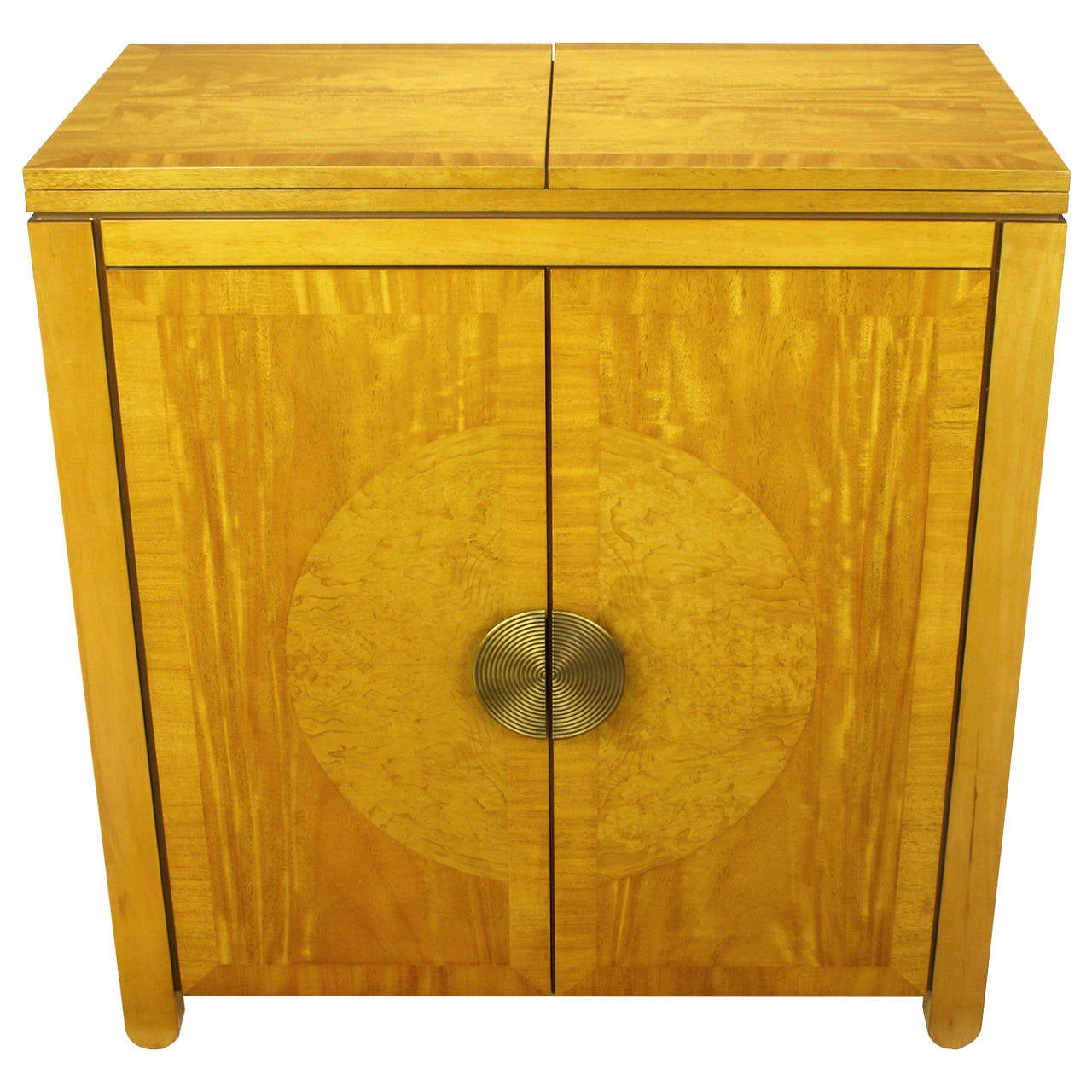 Charles Pfister for Baker Primavera Mahogany Parquetry Bar For