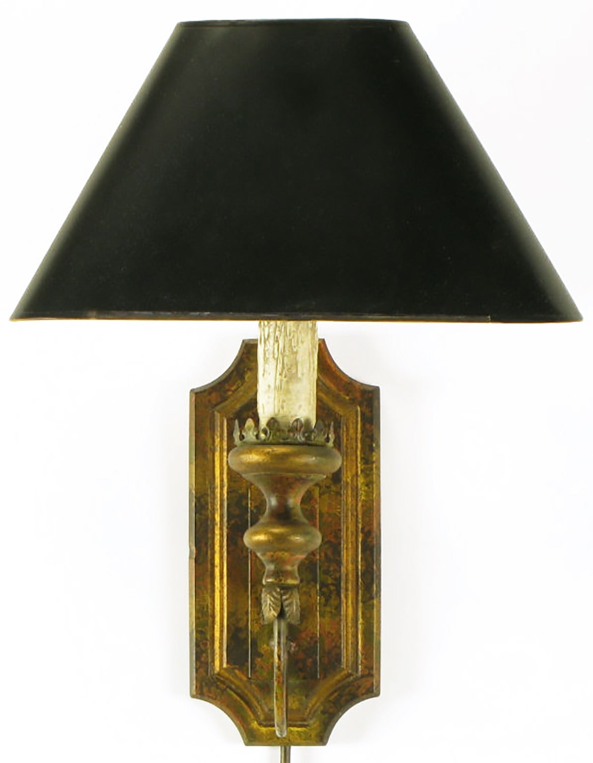 American Pair of Renaissance Revival Parcel-Gilt Sconces For Sale