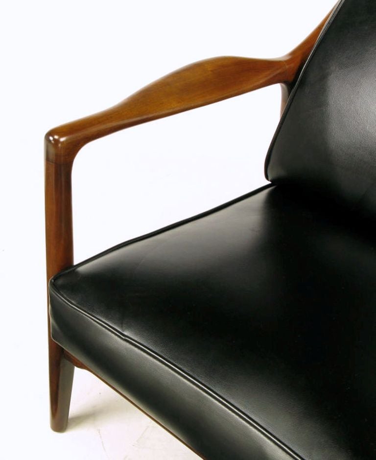 Milo Baughman Walnut Lounge Chair & Ottoman 4