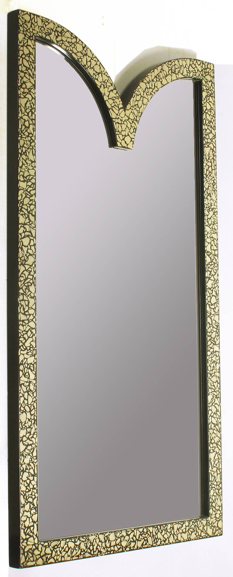 Américain Miroir en fausse nacre et laque noire de Baker en vente