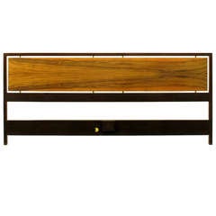 Edward Wormley Rosewood & Ebonized Walnut King Headboard