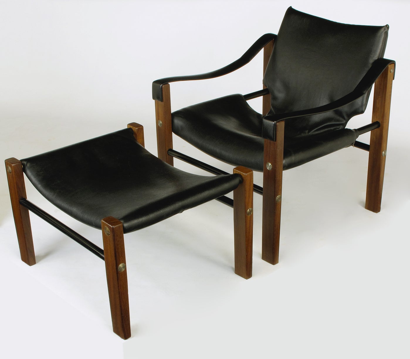 Maurice Burke For Arkana "Safari" Lounge Chair and Ottoman