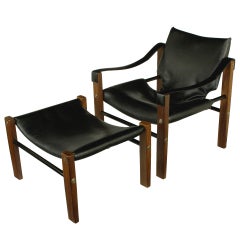 Maurice Burke For Arkana "Safari" Lounge Chair and Ottoman