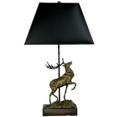 Chapman Bronze Elk Stag Table Lamp