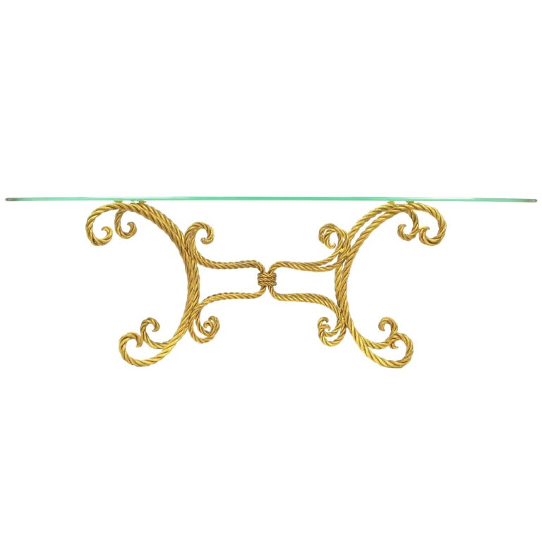 oval italian gilt braided metal rope coffee table for sale at 1stdibs oval italian gilt braided metal rope coffee table for sale at 1stdibs