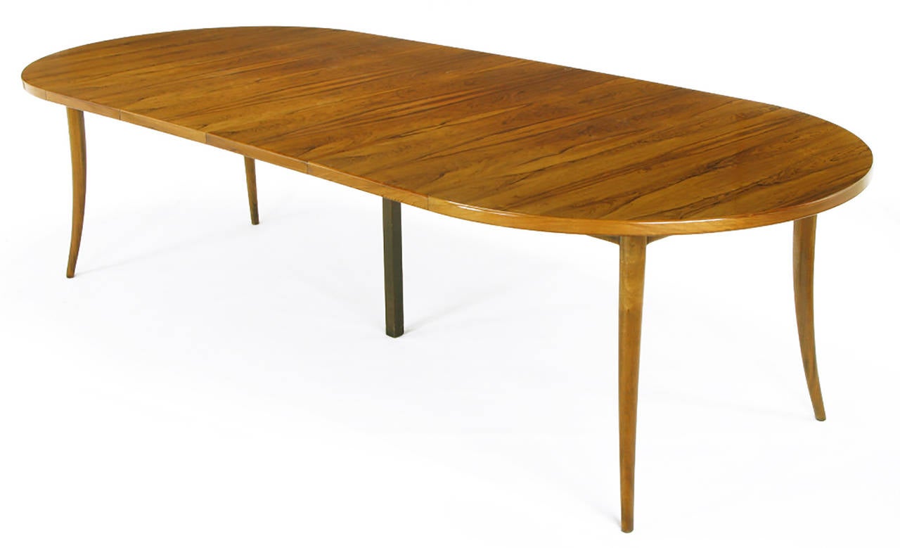 Mid-20th Century Exquisite Harvey Probber Rosewood and Saber Leg Dining Table