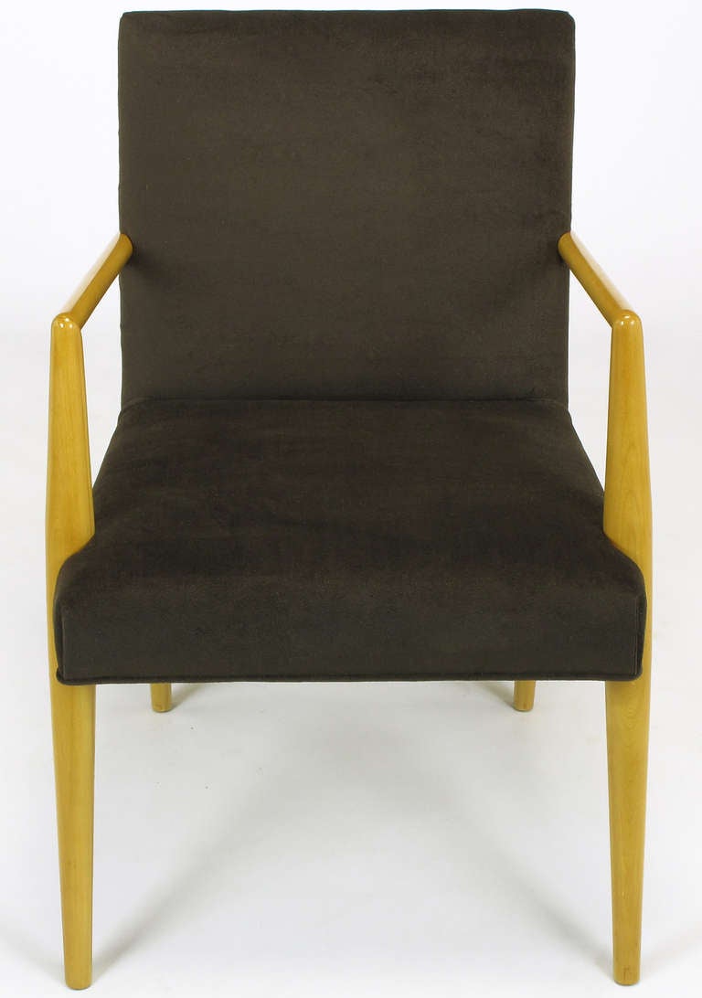 Mid-20th Century Pair of T.H. Robsjohn-Gibbings for Widdicomb Open Armchairs For Sale