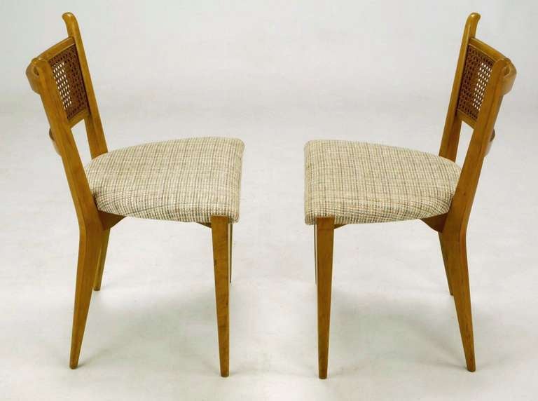 Birch Set Six Edmond Spence Swedish Dining Chairs For Sale