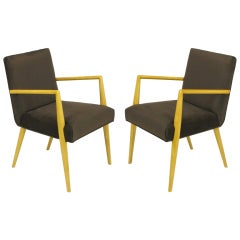 Pair of T.H. Robsjohn-Gibbings for Widdicomb Open Armchairs 9