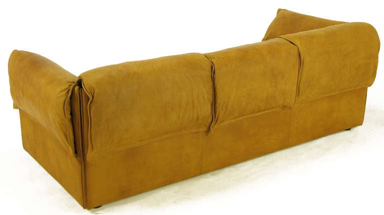 Niels Bendtsen Lotus Sofa for N. Eilersen in Nu Buck Leather In Good Condition In Chicago, IL