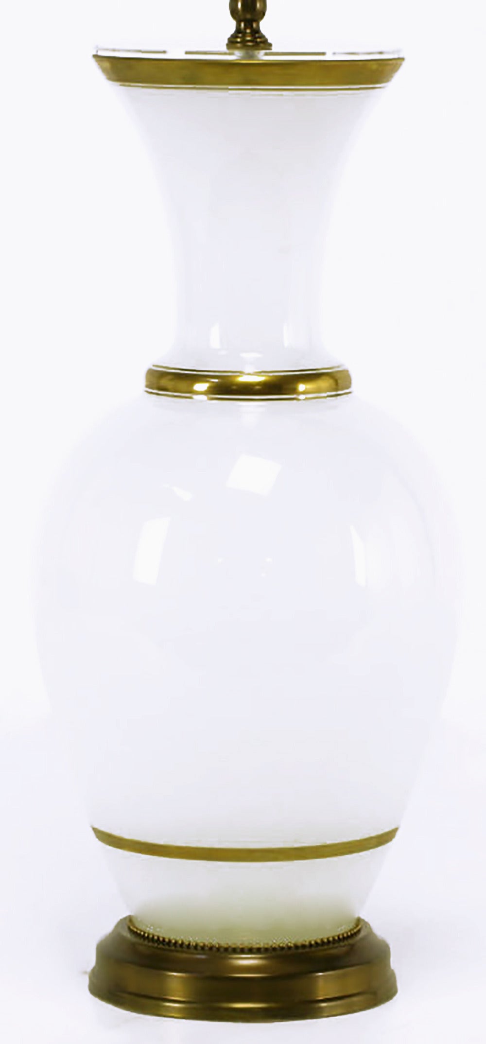 white milk glass lamp