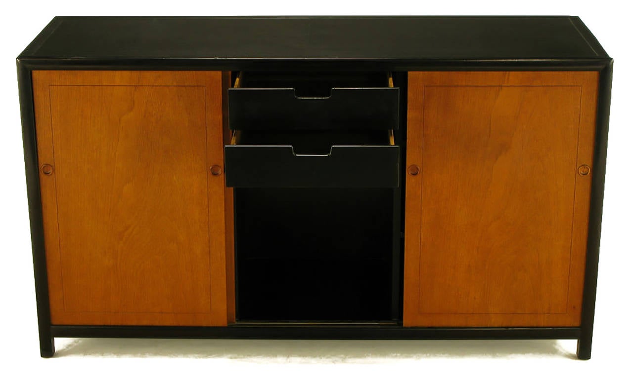 American Michael Taylor for Baker New World Mahogany Cabinet For Sale